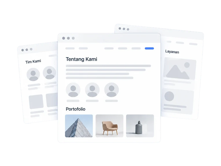 Contoh tampilan website company profile