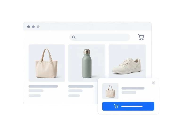 Contoh tampilan website toko online dengan katalog produk
